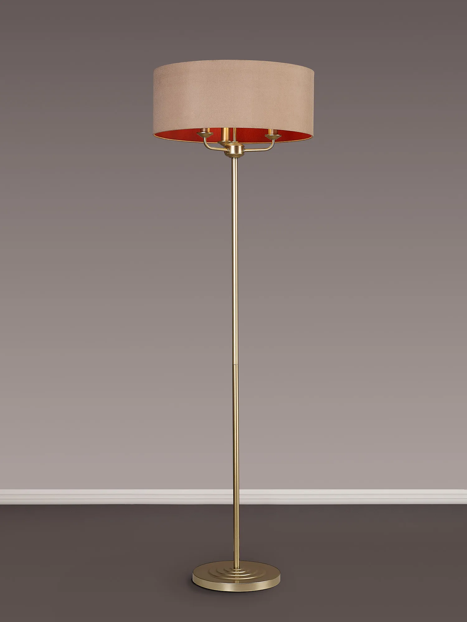 Banyan 45cm 3 Light Floor Lamp Champagne Gold; Antique Gold DK0997  Deco Banyan CG AG